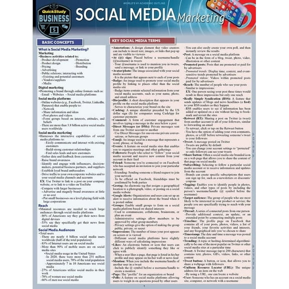 Social Media Marketing : a QuickStudy Laminated Reference Guide (Edition 3) (Other)
