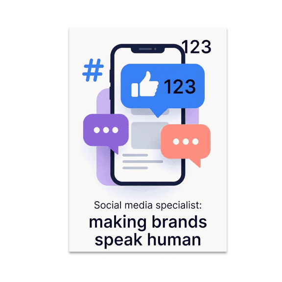 Social Media Specialist Art Print - Social Media Enthusiast - 13x19 Poster Print