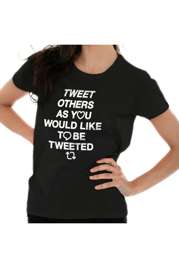 Social Media Tweet Positive Thoughts Be Kind Graphic Design Unisex T-Shirt, up to Size 5XL