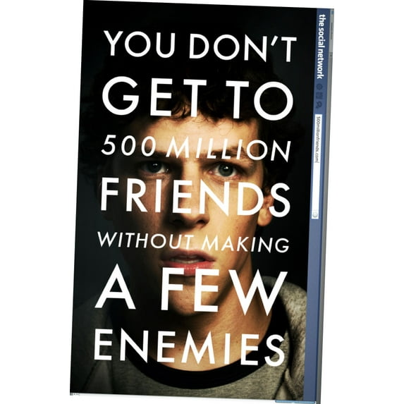 Social Network The Movie Poster 24x36 Art Poster 24x36 Multi-Color Square Adults Best Posters
