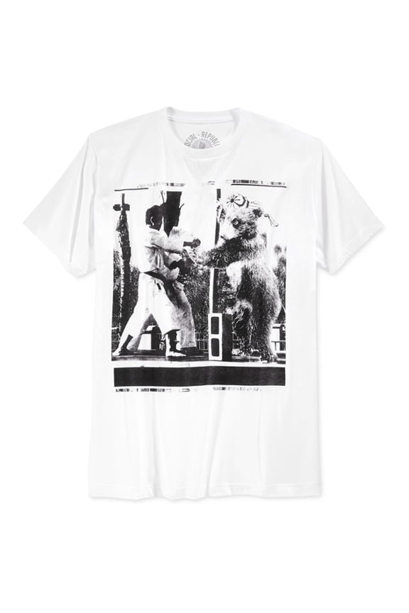 Mens Crane Pose Graphic T-Shirt, White, Small