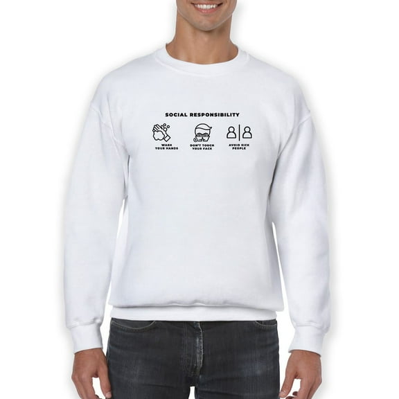 Social Responsibility  Sweatshirt Men -GoatDeals Designs, Male x-Large