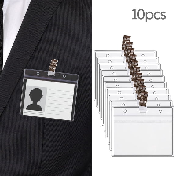 Social Security Card Protector, Medicare Card Protector Sleeve Clear PVC ID Card Holders Soft Plastic Badge Protectors Waterproof Durable Card Case for Work Office Card 4x3 Inch (10Pcs)