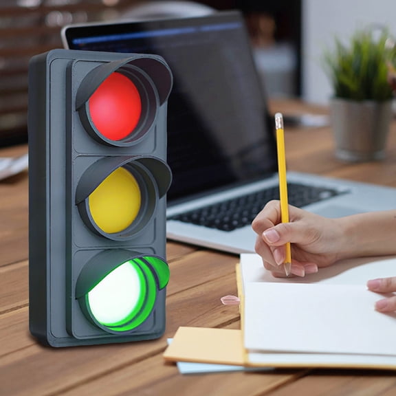 Social Signal Traffic Light Decor with Desk/Wall Mount, Do Not Disturb Indicator Sign for Home Office Room, USB Powered Stoplight for Work Study Streaming Activities, Focus Status Light