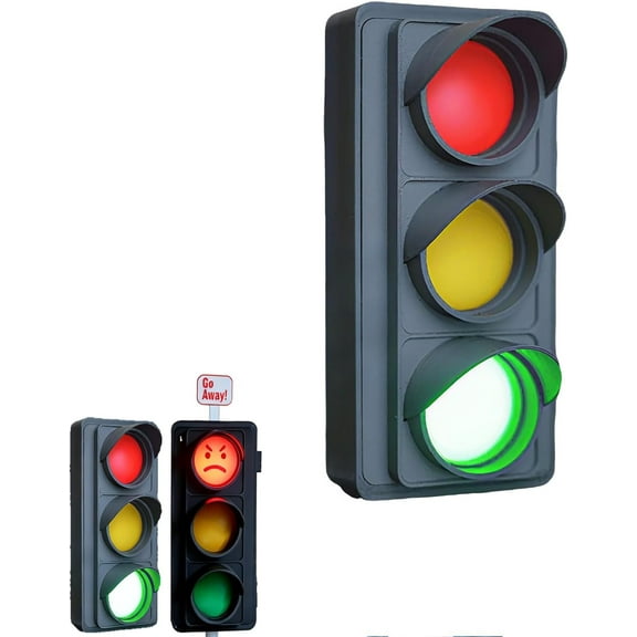 Social Signal, Traffic Light Decor, Traffic Light Desk/Wall, Do Not Disturb Sign for Home Office, Room, Or Shared Space, USB Powered Stoplight for Work, Study, Streaming Activities