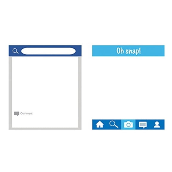 Creative Converting (324566) 3-Piece Photo Prop Frames, Social Media Snaps