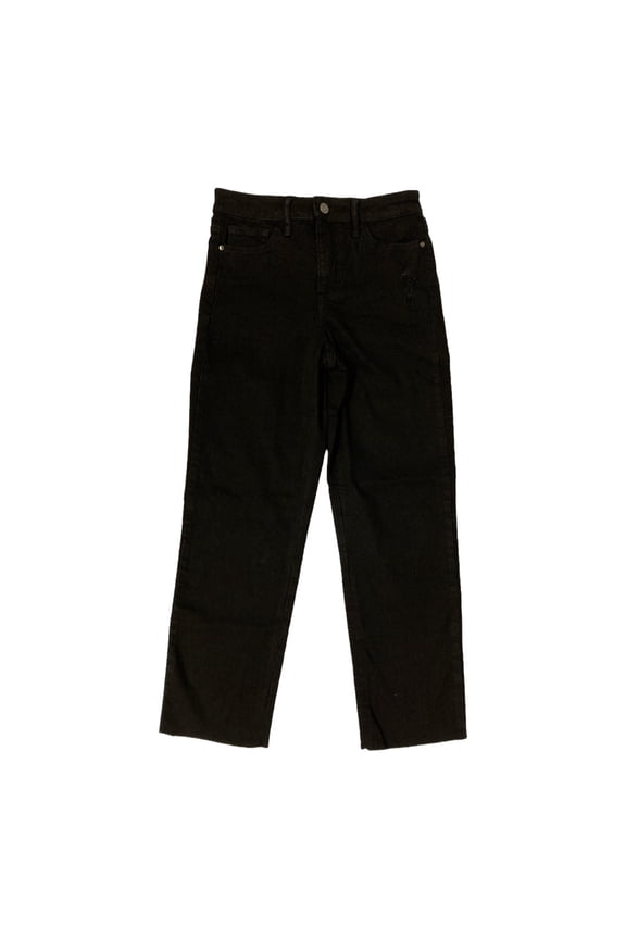 Social Standard By Sanctuary 5 Pocket High Rise Crop Straight Jean (Black Rinse, 8)