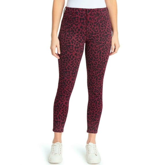 Social Standard Sanctuary Ladies Mid-Rise Stretch Ankle Skinny Jeans (Sketchy Cheetah, 4)
