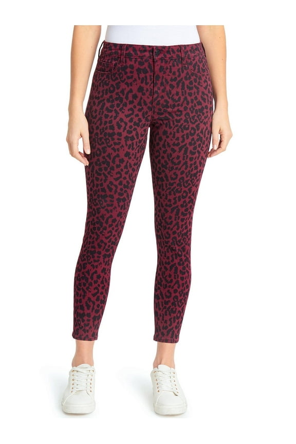 Social Standard Sanctuary Ladies Mid-Rise Stretch Ankle Skinny Jeans (Sketchy Cheetah, 8)