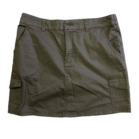 Social Standard Women's Hero Stretch Cargo Mini Skirt (Black, XS)