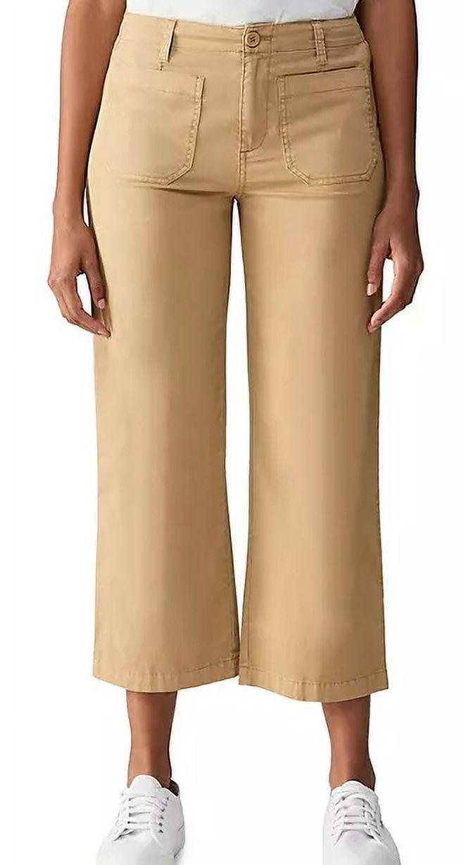 Sanctuary Ladies Social Standard Juliet Twill Crop Pant, Tan, Size
