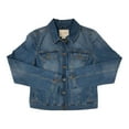 thumbnail image 1 of Social Standard Women's Long Sleeve Button Up Denim Jean Jacket (Winnie, XL), 1 of 3