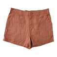 thumbnail image 1 of Social Standard Women's Mid Rise Fortune Tencel Short (Red Clay, S), 1 of 2
