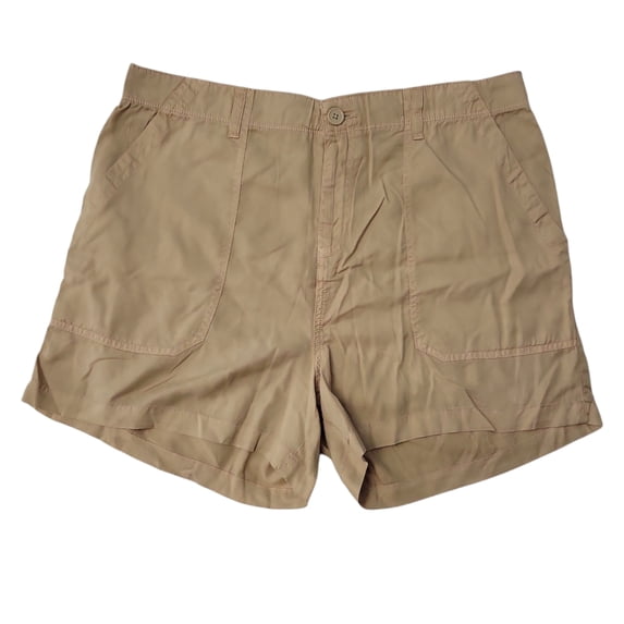 Social Standard Women's Mid Rise Fortune Tencel Short (Tan, S)