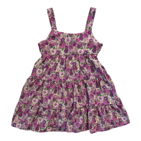 Social Standard by Sanctuary Girl's Tiered Tie-Back Sleeveless Dress (Orchid Floral, 18M)