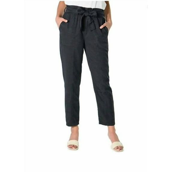 Social Standard By Sanctuary Women's High Waist Melody Paperbag Pant (Washed Black, XS)