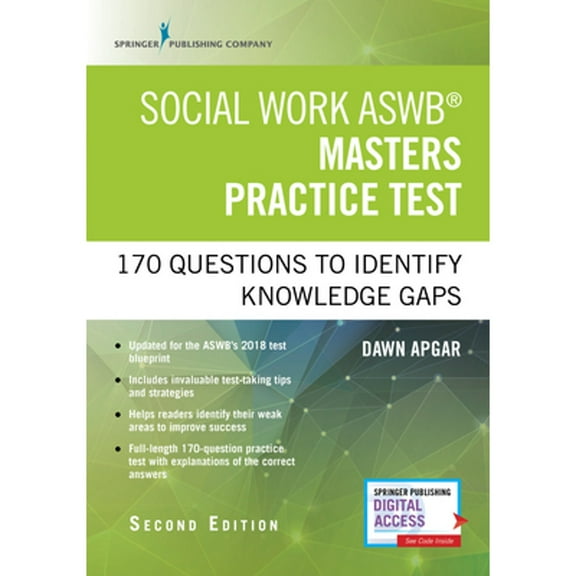 Social Work Aswb Masters Practice Test, Second Edition: 170 Questions to Identify Knowledge Gaps (Book + Digital Access) (Paperback)