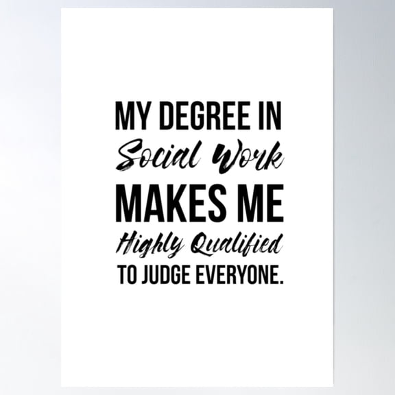 Social Work Degree Poster Wall Art, Modern Wall Decor, 8x12 UNFRAMED