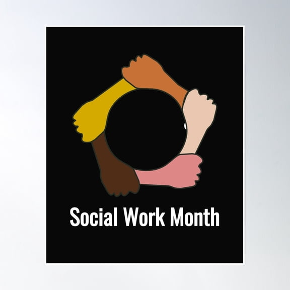 Social Work Month Poster Wall Art, Modern Wall Decor, 8x12 UNFRAMED