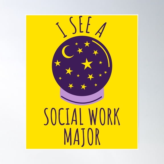 Social Work Student Graduation Gift Poster Wall Art, Modern Wall Decor, 24x36 UNFRAMED