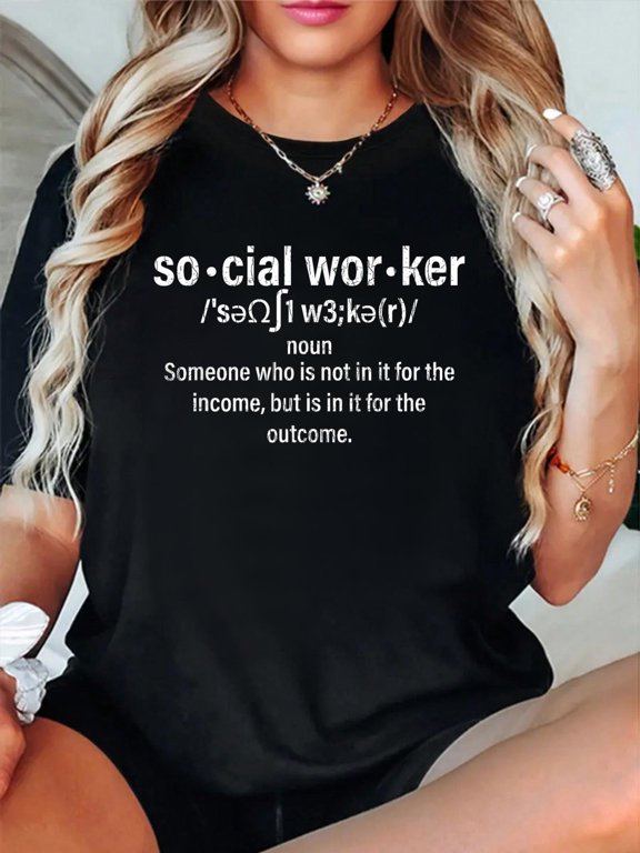 Social Worker Definition Funny Social Work Graphic T-Shirt