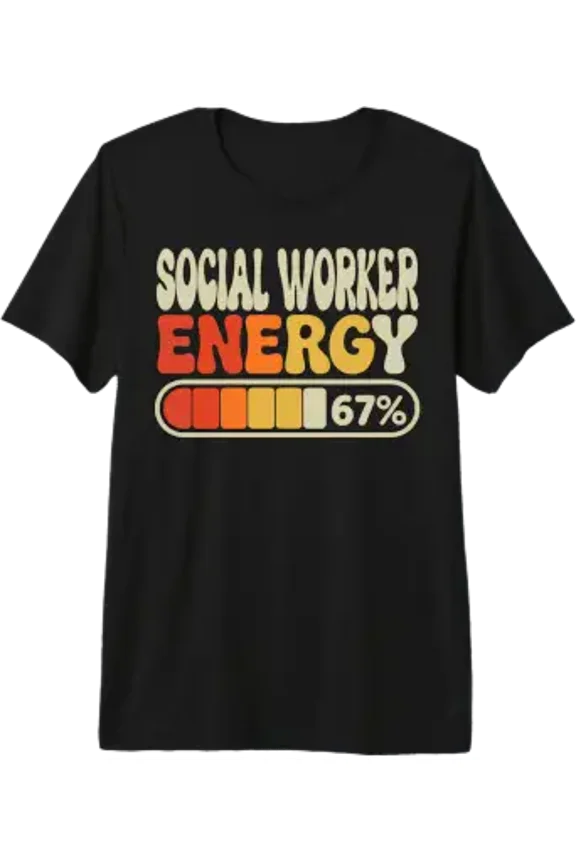 Social Worker Energy 67 Percent Job Title Tri-Blend T-Shirt