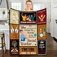 thumbnail image 1 of Social Worker Gifts for Women Men Cozy Social Worker Throw Blanket Soft Social Worker Fleece Flannel Blanket Appreciation Retirement Graduation Gift for Social Work Practitioner School 50x60, 1 of 6
