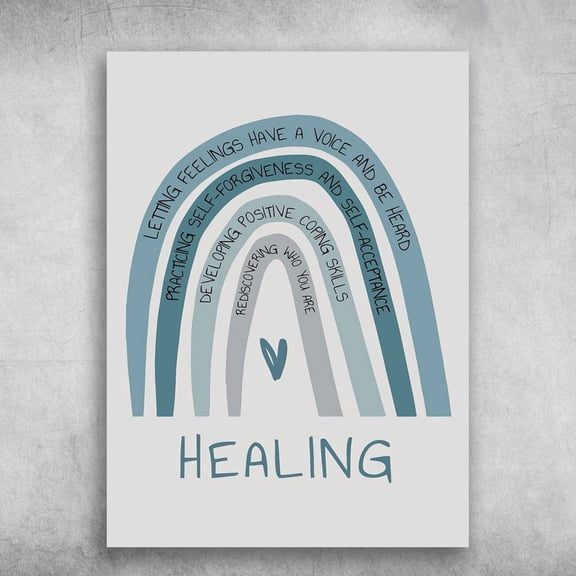 Social Worker - Letting Feelings Have A Voice, And Be Heard, Practicing Self-Forgiveness And Self-Acceptance 16 x 24 Inch Poster