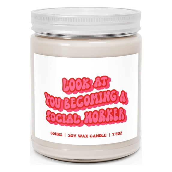 Social Worker MSW Graduate Graduation Candle, Gifts, Decor