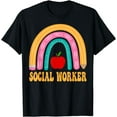 thumbnail image 1 of Social Worker Rainbow Pencil Back To School Appreciation T-Shirt, 1 of 4