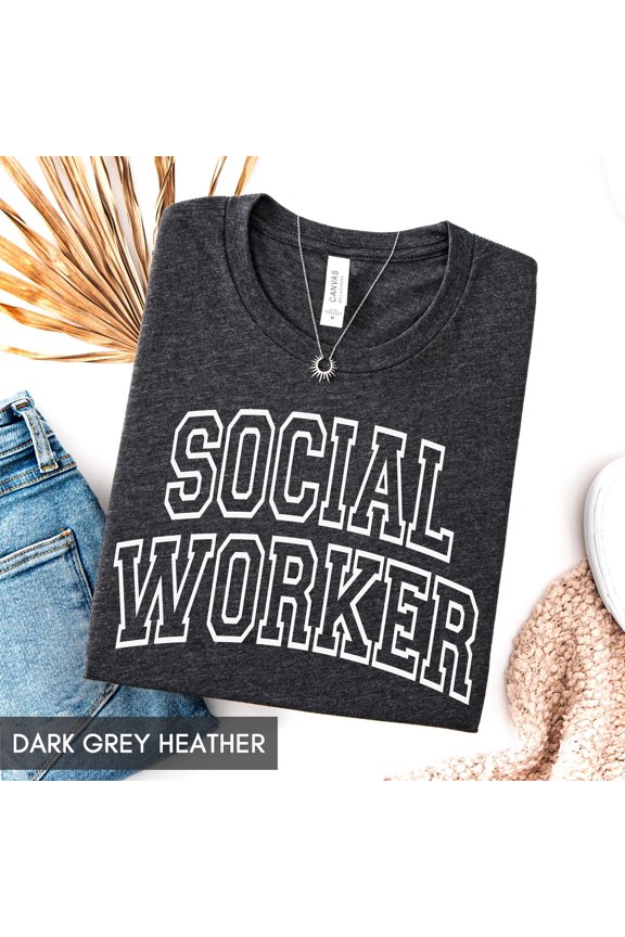 Social Worker Shirt School Social Worker Varsity Style tee Social Worker Gift Thank you Ap