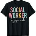 thumbnail image 1 of Social Worker Squad Colorful Appreciation Day Back To School T-Shirt, 1 of 4
