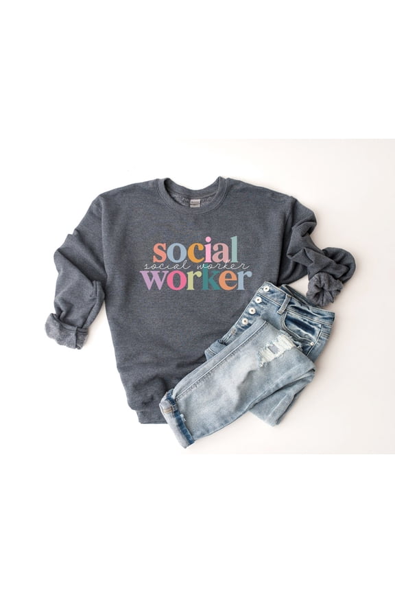 Social Worker Sweatshirt, Social Worker Crewneck, LCSW Sweatshirt, MSW Sweatshirt, lsw Counselor Sweatshirt, MSW Graduation Sweatshirt All Size S-5Xl