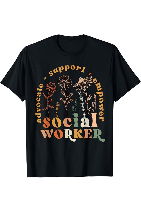 Social Worker T-Shirt Funny Social Work Month T-Shirt Black 4X-Large