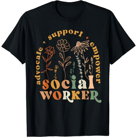 Social Worker T-Shirt Funny Social Work Month T-Shirt Black X-Large