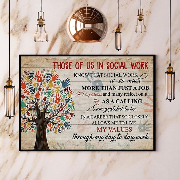 Social Worker Those Of Us In Social Work More Than Just A Job Paper Poster No Frame Matte Wall Art Decor 11 x 17 Inch Poster