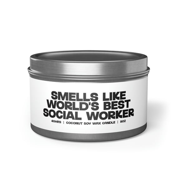 Social Worker Tin Candle Gift Decor Vanilla Coffee Scented
