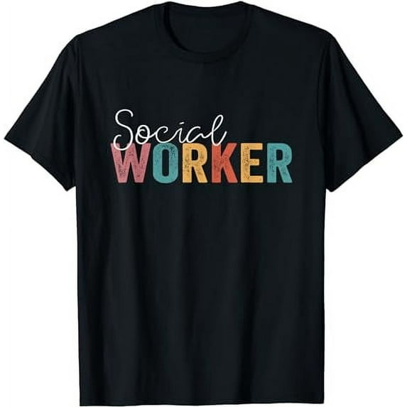Social Worker Vintage Funny Job Title School Worker T-Shirt
