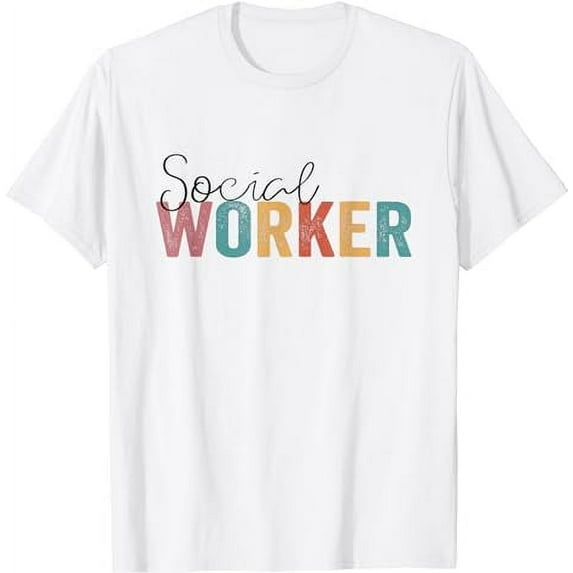 Social Worker Vintage Funny Job Title School Worker T-Shirt