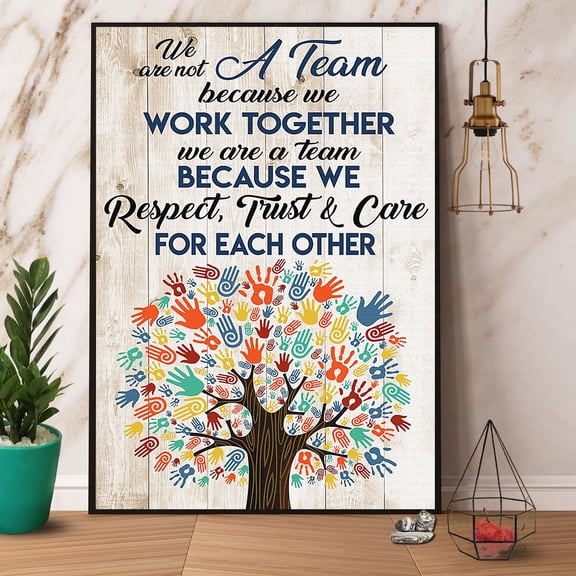 Social Worker We Respect Trust & Care For Each Other Paper Poster No Frame Matte Wall Art Decor 11 x 17 Inch Poster