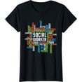 thumbnail image 1 of Social Worker Womens Word Cloud Appreciation Social Work T-Shirt Black 4X-Large, 1 of 4