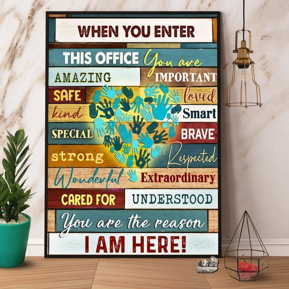 Social Workers When You Enter This Classroom You Are Amazing Poster No Frame Matte Wall Art Decor 11 x 17 Inch Poster