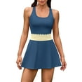 thumbnail image 1 of Sociala 2 Piece Scalloped Waistline Tennis Skirt Sets for Womens Golf Skirts, 1 of 6