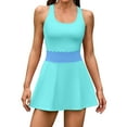 thumbnail image 1 of Sociala 2 Piece Scalloped Waistline Tennis Skirt Sets for Womens Golf Skirts, 1 of 7