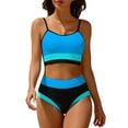 thumbnail image 1 of Sociala Adjustable Straps Bikini Sets for Womens Contrast Sport Tw Pieced Bathing Suits, 1 of 7