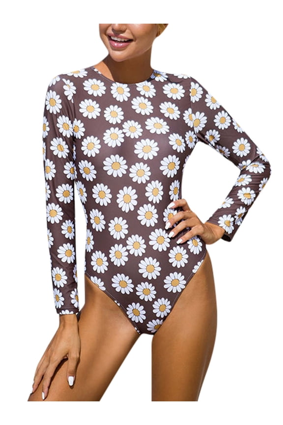 Backless One Piece Rashguard for Womens Tie Back Swimwear