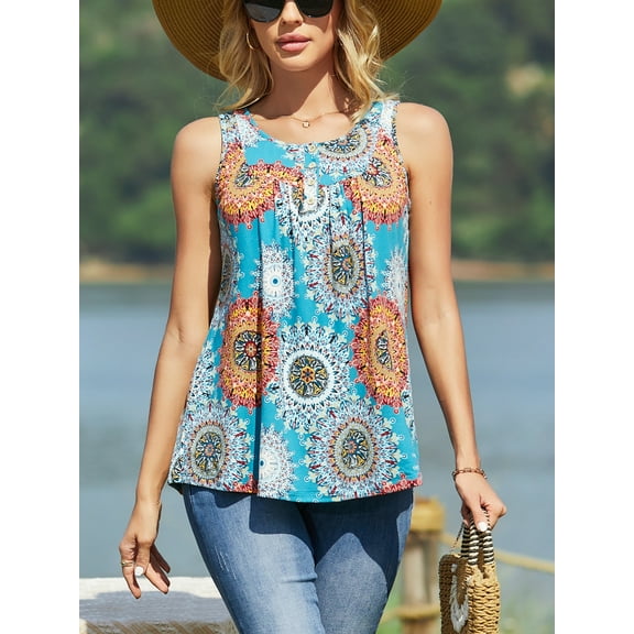 Sociala Casual Summer Pleated Camisole Tops for Women Built in Bra S-3XL