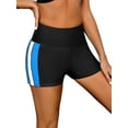 thumbnail image 1 of Sociala Color Blocked Swim Boardshorts for Womens High Waisted Sporty Swim Bottoms Quick Dry, 1 of 6