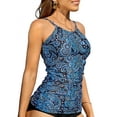 thumbnail image 1 of Sociala Halter Tankini Tops for Womens Ruched Swim Tops Built-in Bra Bath Suit Tops Only UPF50+, 1 of 6
