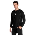 thumbnail image 1 of Sociala Mens UPF 50+ Swim Tops Long Sleeve Rash Guard Quick Dry Swim Shirts, 1 of 3